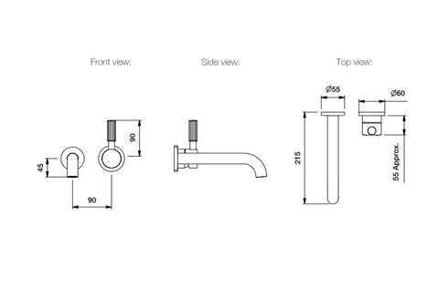 Brodware Vienna Wall Mixer Set