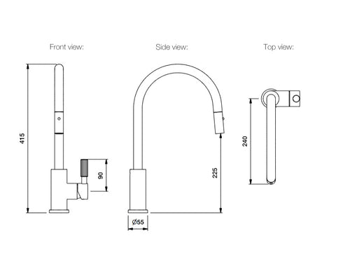 Brodware Vienna Pullout Sink Mixer
