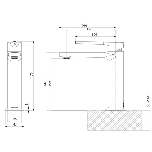 Phoenix Vask Basin Mixer