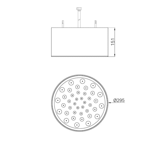 Nero Serenity Ceiling Shower