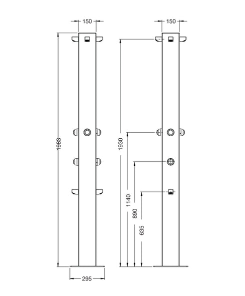 Rainware Beach Quartet 5045 Outdoor Shower