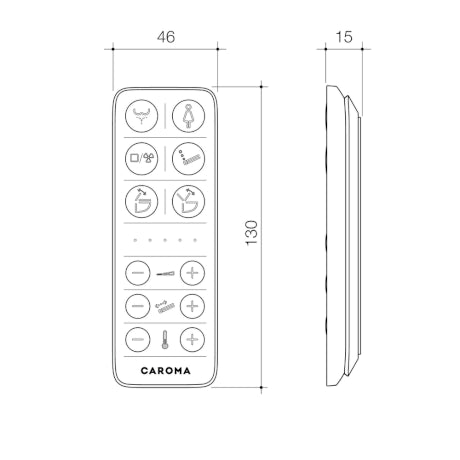 Caroma Urbane II Bidet Toilet Suite with Easy Height