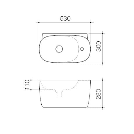 Caroma Contura II Hand Wall Basin