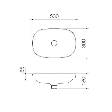 Caroma Contura II 530mm Inset Basin