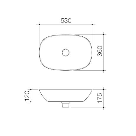 Caroma Contura II Above Counter Basin