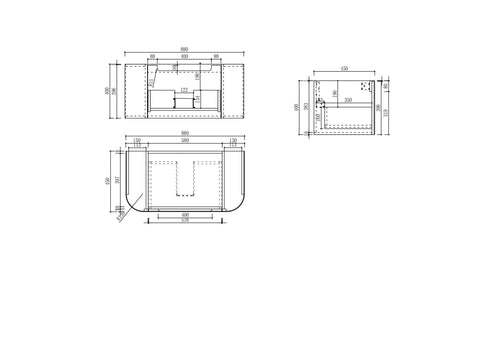Aulic Varcelli Mono Wall Hung Vanity