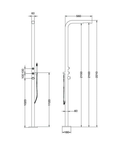 Rainware Avoca Freestanding Outdoor Shower