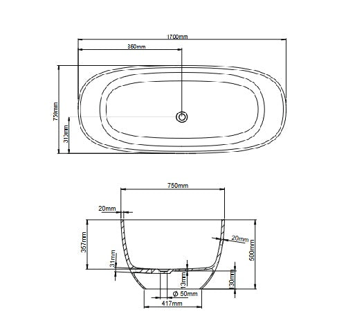 Dado Amsterdam Freestanding Bath