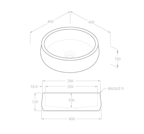 ADP Arlo Travertine Above Counter Basin