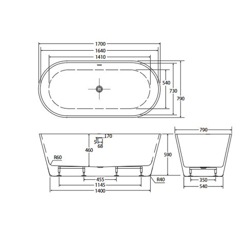 Fienza Austin Freestanding Bath