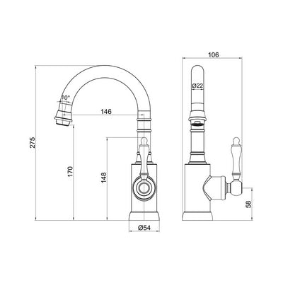 Villeroy & Boch Avia 2.0 Gooseneck Basin Mixer