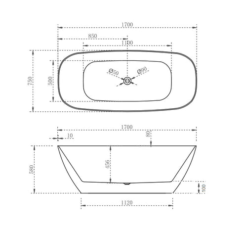Om Matte White Freestanding Bath