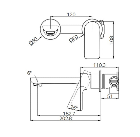 Harmony Bassini Plus Wall Mixer Set