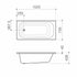 Caroma Luna 1525 Four Tile Flange Inset Bath
