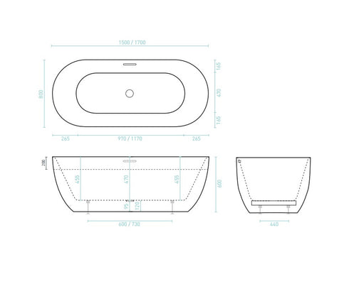 Decina Valentina Matte White Oval Freestanding Bath
