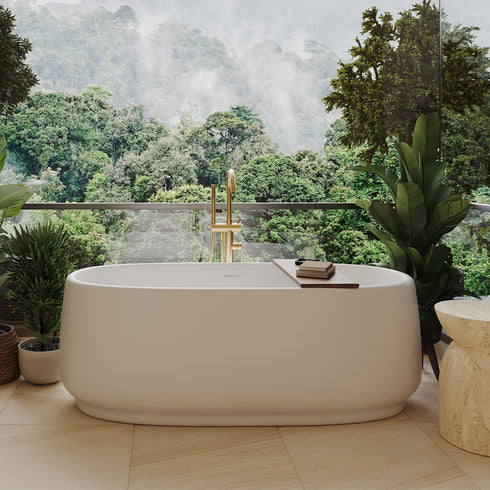 Fienza Eden Freestanding Acrylic Bath 1750mm Gloss White