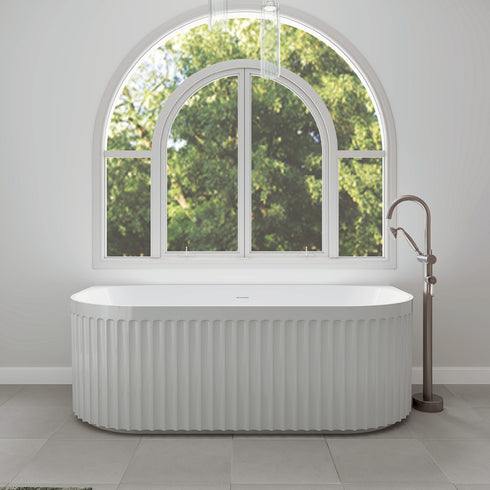 Fienza Eleanor 1500 Fluted Back To Wall Bath