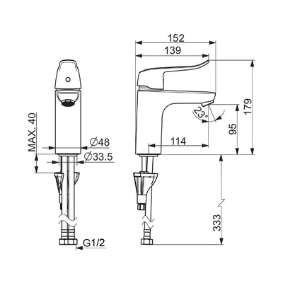 Hansa Prado Care Basin Mixer