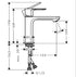 Hansgrohe Rebris S Basin Mixer 110