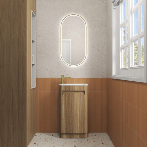 Aulic Hartelle 450mm Mini Bathroom Vanity | Wall Hung & Floor Standing