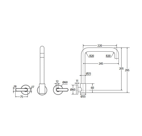 Fienza Kaya Lever Wall Set