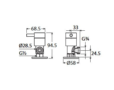 Fienza Kaya Washing Machine Taps