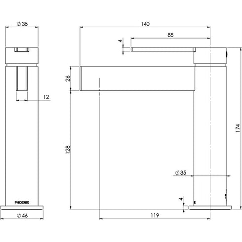 Phoenix Lexi MKII Basin Mixer