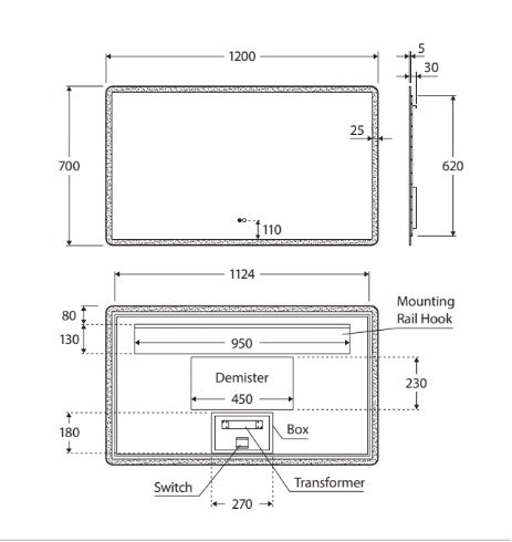 Fienza Luciana Led Mirror