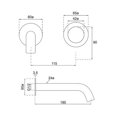 Villeroy & Boch Luxx Wall Basin Mixer
