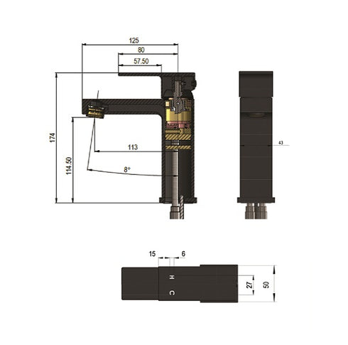 Meir Square Basin Mixer