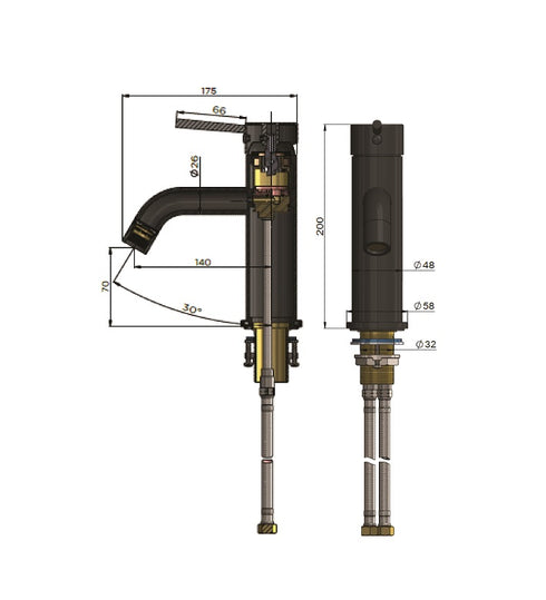 Meir Round Basin Mixer Curved