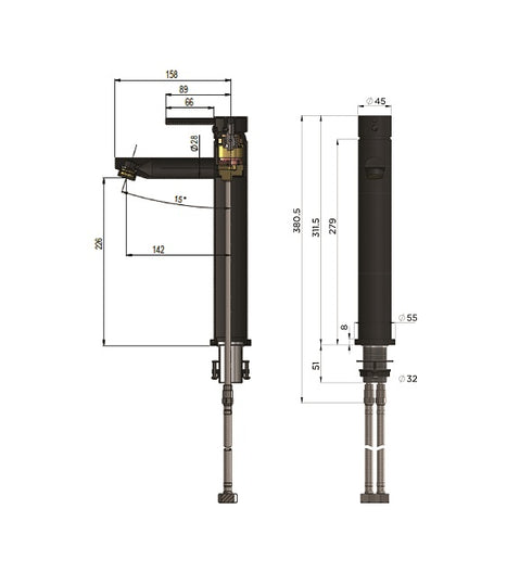 Meir Round Tall Basin Mixer