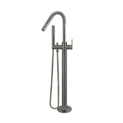 Meir Round Paddle Freestanding Bath Spout and Hand Shower