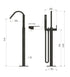 Meir Round Paddle Freestanding Bath Spout and Hand Shower