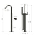 Meir Round Pinless Freestanding Bath Spout and Hand Shower