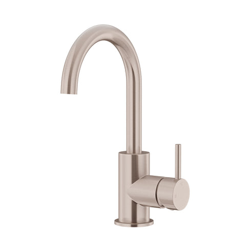 Meir Round Gooseneck Basin Mixer with Cold Start