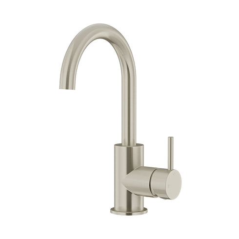 Meir Round Gooseneck Basin Mixer with Cold Start