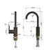 Meir Round Gooseneck Basin Mixer with Cold Start