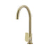 Meir Round Gooseneck Kitchen Mixer Tap with Paddle Handle