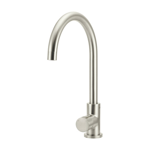 Meir Round Gooseneck Kitchen Mixer Tap with Pinless Handle