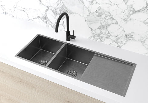 Lavello Kitchen Sink - Double Bowl & Drainboard 1160 x 440