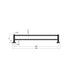 Meir Round Double Towel Rail 600mm