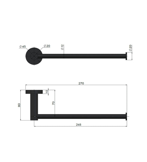 Meir Round Guest Towel Rail