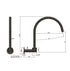 Meir Round High-Rise Swivel Wall Spout