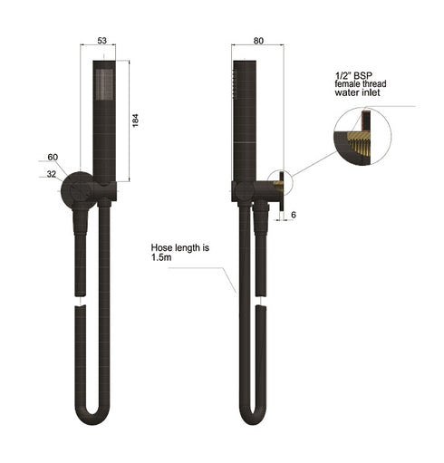 Meir Round Shower on Bracket