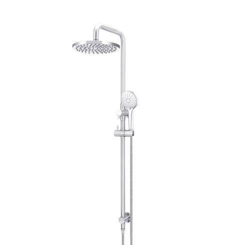 Meir Round Combination Shower Rail, 200mm Rose, Three Function Hand Shower