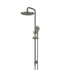 Meir Round Combination Shower Rail, 200mm Rose, Three Function Hand Shower