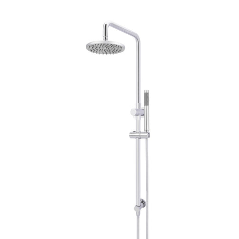 Meir Round Combination Shower Rail, 200mm Rose, Single Function Hand Shower