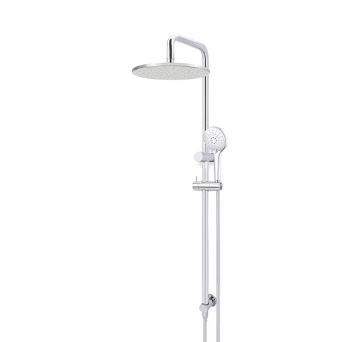 Meir Round Combination Shower Rail, 300mm Rose, Three Function Hand Shower