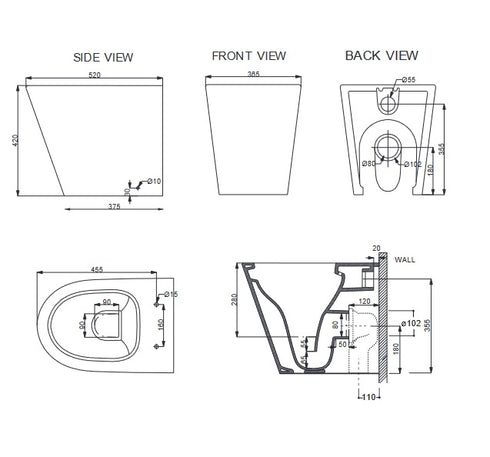 Studio Bagno Manhattan Wall Face Pan